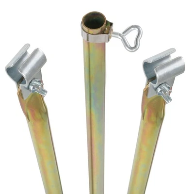 HUMMELLADEN 4x Stahl Zeltstange stufenlos Teleskopstange 210-290cm Verandastange Dachauflage