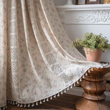 Polyester Sheer Curtains for Windows Breathable Privacy Multiple Sizes White