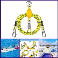 SELEWARE Heavy Duty Boat Tow Harness for Tubing, Boat Tow Rope with Stainless