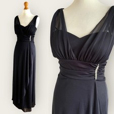 Betsy & Adam New Dress Sz 8 Navy Blue Maxi Strappy Sleeveless Occasion Formal
