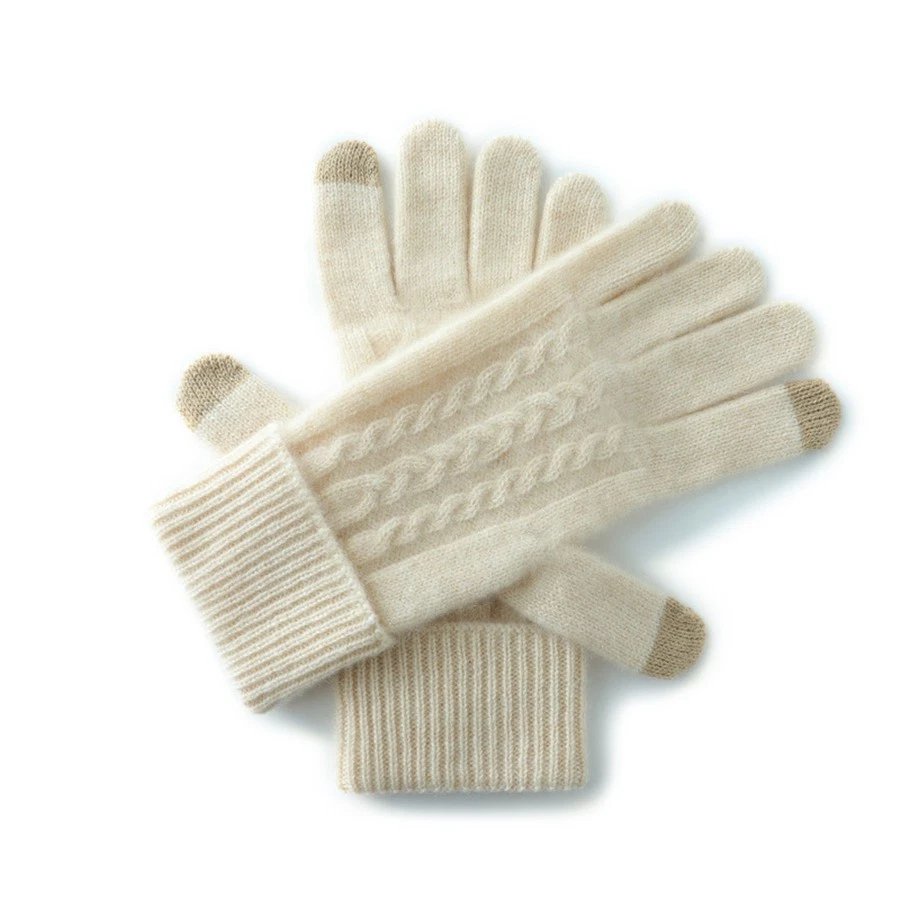 Touch Screen Women Cashmere Knitted Winter Gloves Cashmere Knitted Womens Gloves