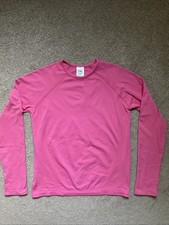 Athleta Girl Size L/12 Pink Power Up Seamless Stretch LS Top