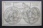 1788 Keizer World Map Antique Cordiform California Island New Holland N Pole