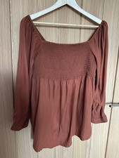 Next Maternity Rust Coloured Top Size 14