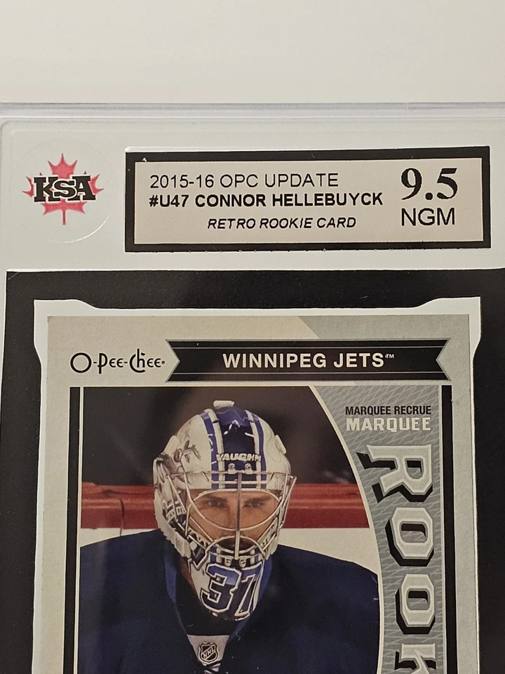 2015-16 o-pee-chee Connor Hellebuyck Retro Marquee Rookie KSA 9.5 NGM # U47 - Image 2 of 4