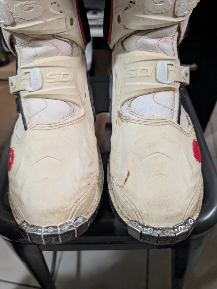 Botas de Motocross Sidi Crossfire 2 Blanco/Negro/Rojo Talla 9.5 No SRS Foto 2 de 4