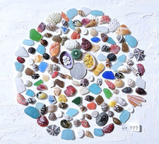 Genuine Surf Tumbled sea glass  Okinawa shell mix from japan tiny to small