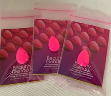 NEW 3x Beauty Blender The Original PINK Makeup Sponge Deluxe Sample 1 inch