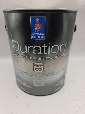 1 Gallon Sherwin Williams Duration Exterior Satin Color 0001 Lassiter Blue Vinyl