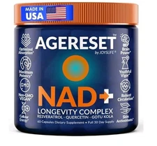 AGERESET NAD+ Supplement with Resveratrol & Quercetin NAD+ Booster. B7