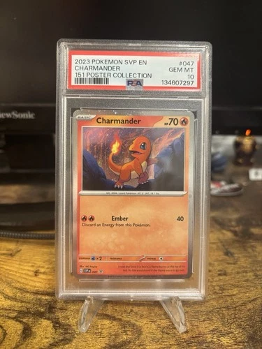 Pokemon 2023 Charmander 047 Holo Promo 151 Poster Collection GEM MINT PSA 10