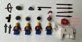 LEGO Castle 6061 Siege Tower Crusaders, complete w/ 4 minifigs, horse, 1984