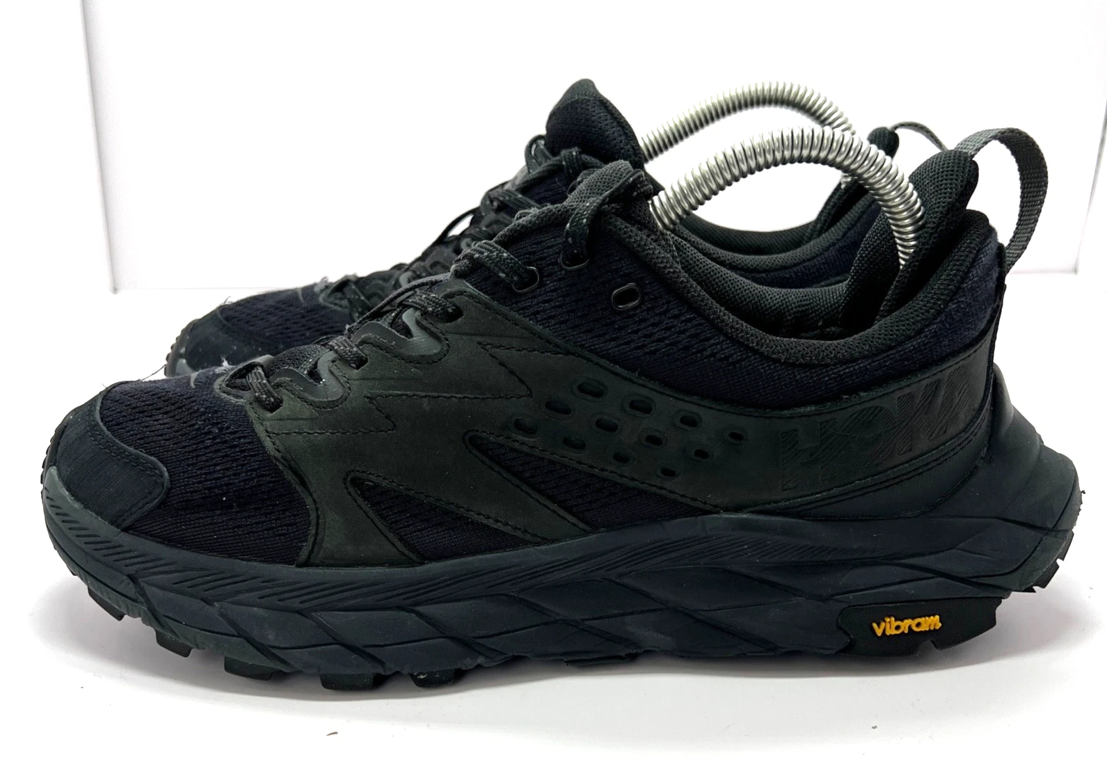 Hoka One Anacapa Breeze Low 1127920 Triple Black Trail Running Sneakers Mens 8 D