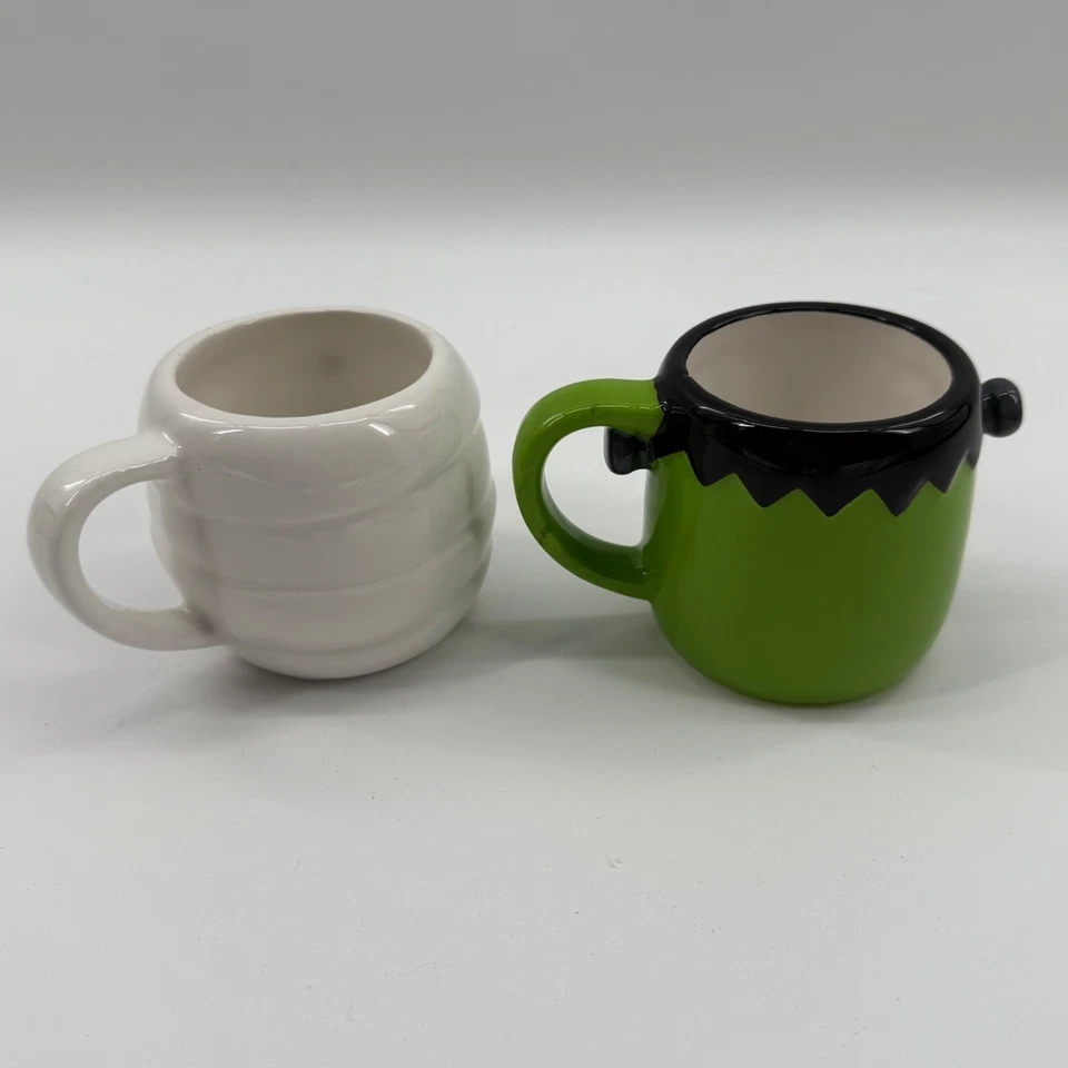 LANG Halloween Mini Mugs Set Frankenstein & Mummy Coffee Cup Decorative Festive - Image 2 of 4