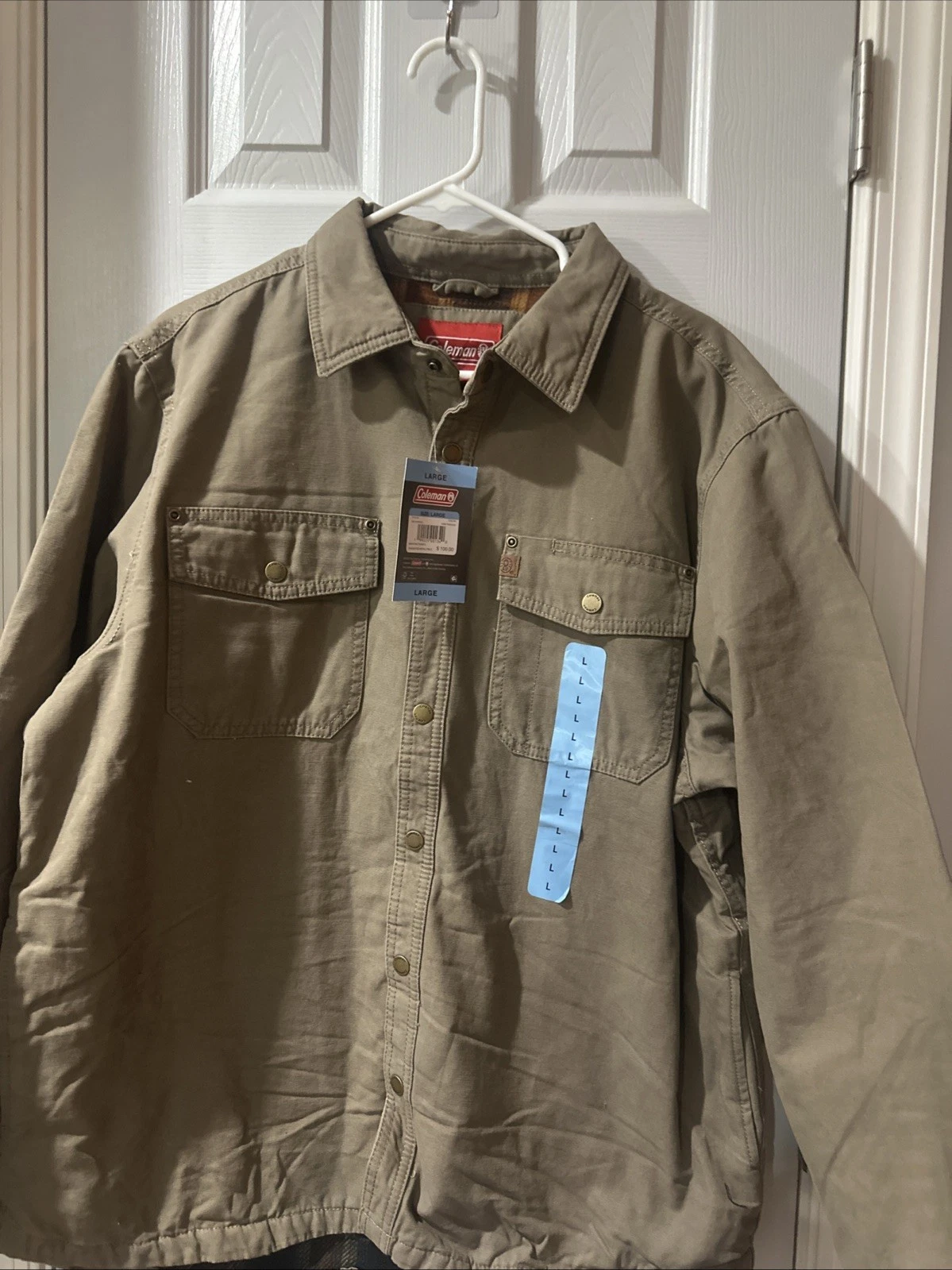 Coleman Men’s Fleece-Lined Jacket Size Large, Driftwood