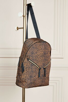 Stella & Dot Lady Boss Backpack Animal Leopard Print Brand 