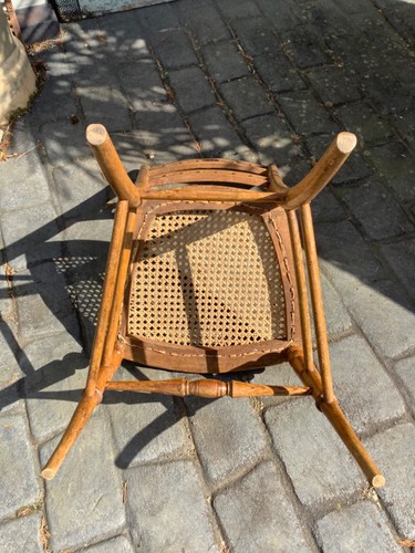 Edwardian Victorian Occasional Wooden Chair Inlaid Marquetry - Picture 8 of 11