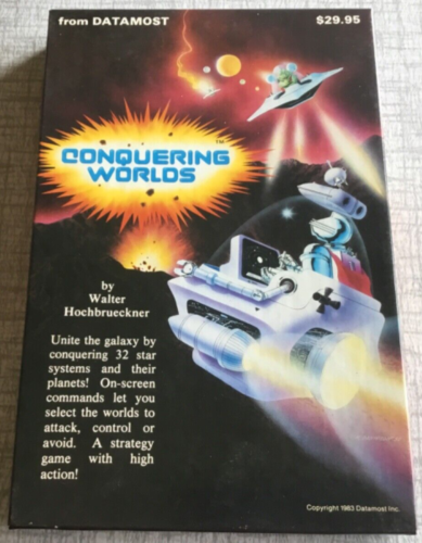 Conquering Worlds by Datamost for Apple II+,IIe,IIc,IIgs 1983 - Picture 2 of 8