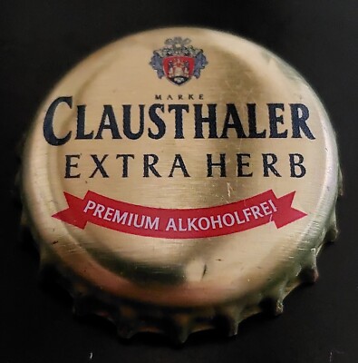 Old Motif Crown Cap Brand Clausthaler Extra Herb Premium Alcohol Free Beer