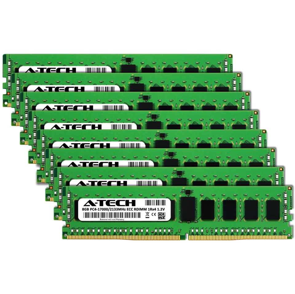 64GB 8x 8GB PC4-2133 RDIMM Supermicro 6029P-E1CR12H 6049P-E1CR45L Memory RAM - Image 2 of 3