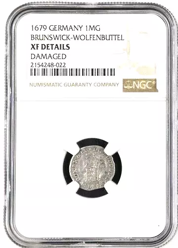 1679 German States Brunswick Wolfenbuttel Wildman Mariengroschen NGC XF Germany
