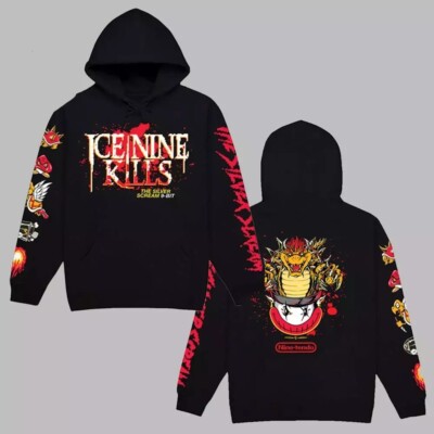 Bg Ice Nine Kills The Silver Scream Nine Bit The Final Boss Bowser Hoodie Size X