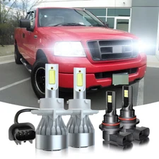 For 2004-2008 Ford F150 Headlights Assembly +LED Headlight Hi/Lo+Fog Light Bulbs