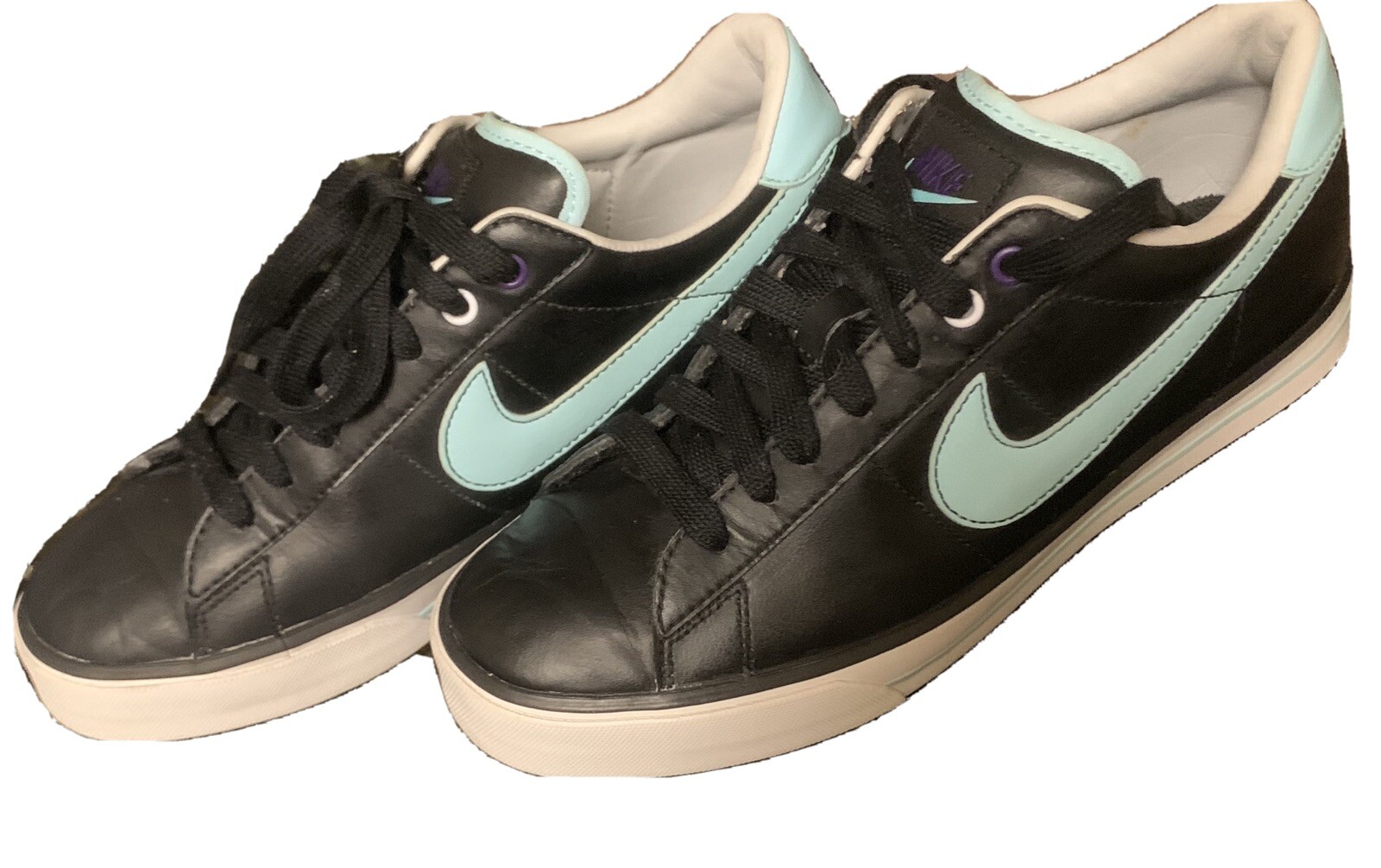 Women Sneakers Nike Leather, Black 