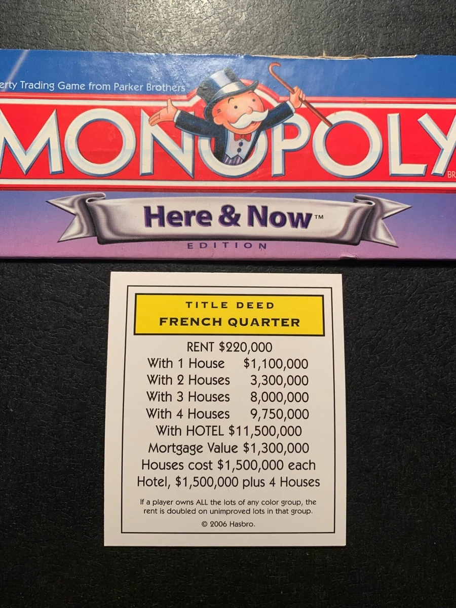 Yellow Monopoly Game Cards for sale | eBay