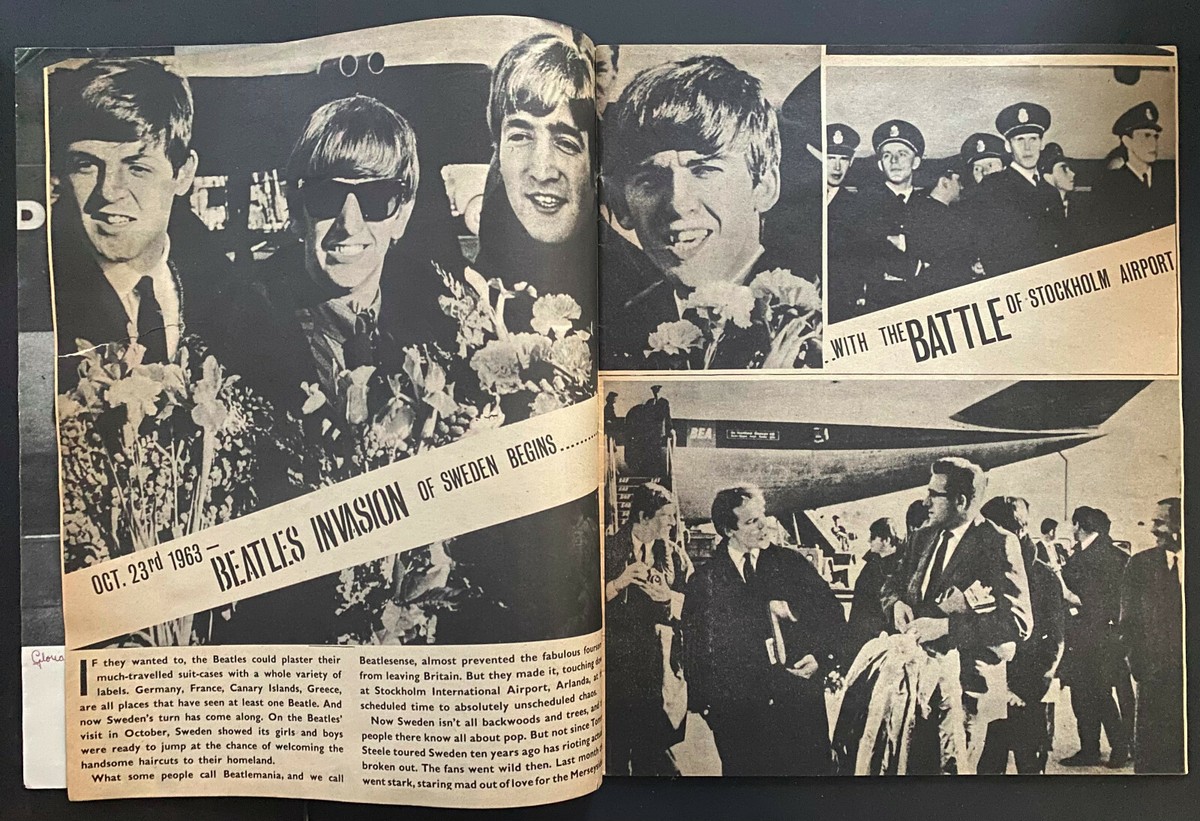 1964 No 1 The Beatles Around The World Magazine Vintage Fab