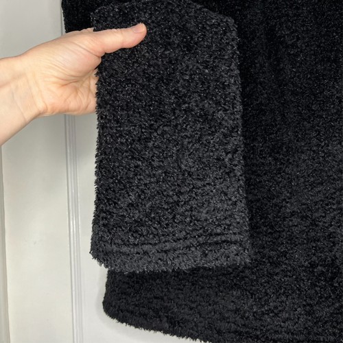 Patagonia Curly-Q Cardigan Womens XS Black Synchilla Collared Zip Pockets Retro - Picture 11 of 21