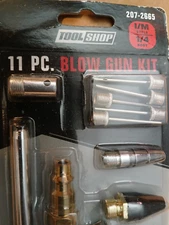 TOOL SHOP - 11 PC BLOW GUN KIT - INDUSTRIAL STYLE     (2-M-16)