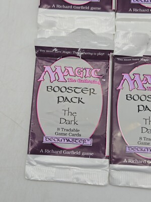 Magic the Gathering MTG The Dark Booster Pack EMPTY Wrapper x4