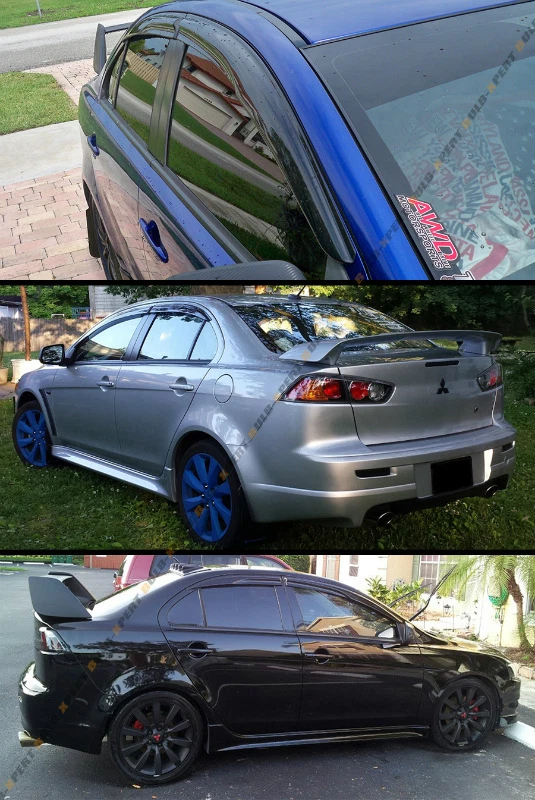 ДЫМЧАТЫЙ КОЗЫРЕК ДЛЯ ОКНА JDM 3D ВОЛНИСТОЙ ФОРМЫ ДЛЯ 08–2017 MITSUBISHI LANCER EVO 10 - Изображение 4 из 4
