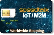 SpeedTalk IoT SIM Card Starter Kit - M2M - Worldwide Coverage in 200 Countries