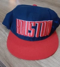 Houston City Navy Blue Red Hat Cap