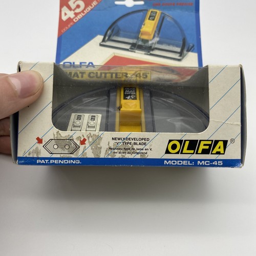 OLFA 45 DEGREE MOUNT BOARD CUTTER MC-45 MAT CUTTING VINTAGE JAPAN NEW IN BOX - Picture 4 of 8