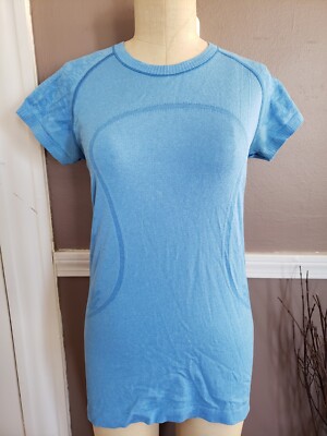 Amazing Woman's Blue Short Sleeve Athletic Top By Lululemon!! Size 8!!