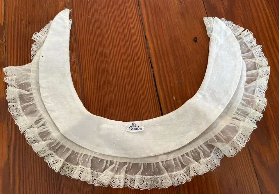 6 pieces Vintage Dress Collars Lace Embroidered Linen Crochet Coed Doris Moore - Image 4 of 4