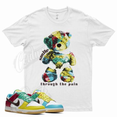 White SMILE T Shirt for N Dunk Low Free 99 SB Multi 