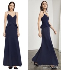NEW WITH TAGS BCBG MAXAZRIA ABRIELLE PEPLUM RUFFLE GOWN  369 MSRP SIZE 2