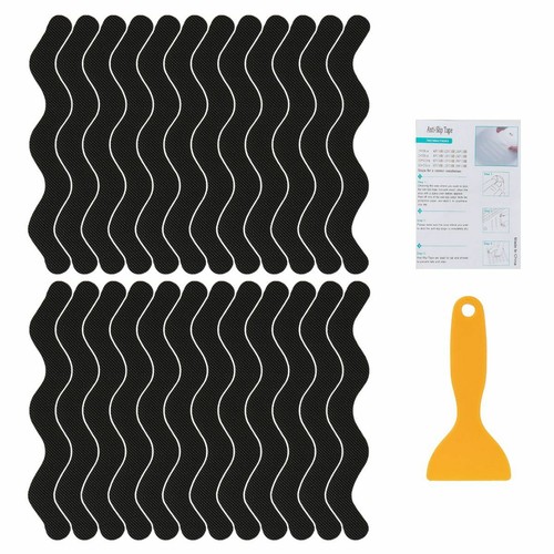 24pcs Bath Tub Shower Treads Non Slip Anti Skid Safety Applique Strips Grip - Picture 12 of 14