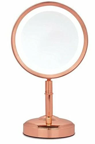 Gold illuminated makeup sales mirror