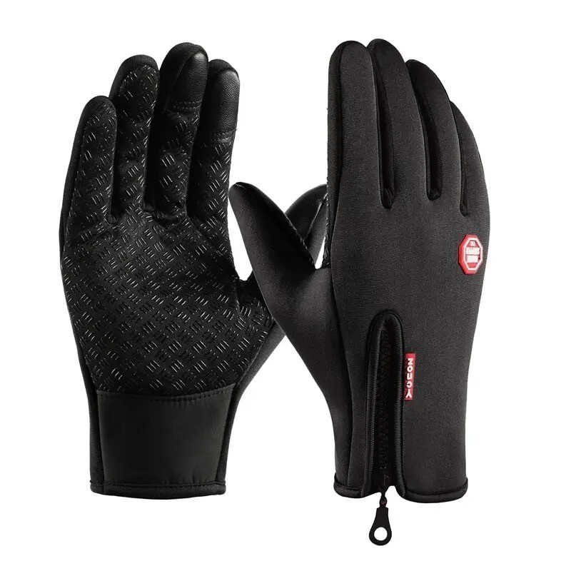 Winter Gloves For Men Women Touchscreen- Black-image