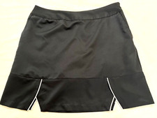 Adidas Skort Womens Size 6 Black Side Zip Front Back Pockets Climacool