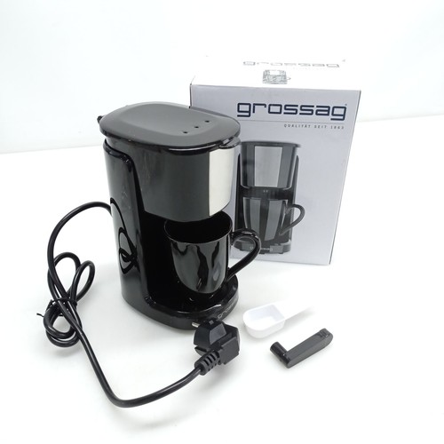 Grossag Kaffee-Automat KA 8 ein-Tassen Kaffee-Automat in Schwarz, entnehmbarer