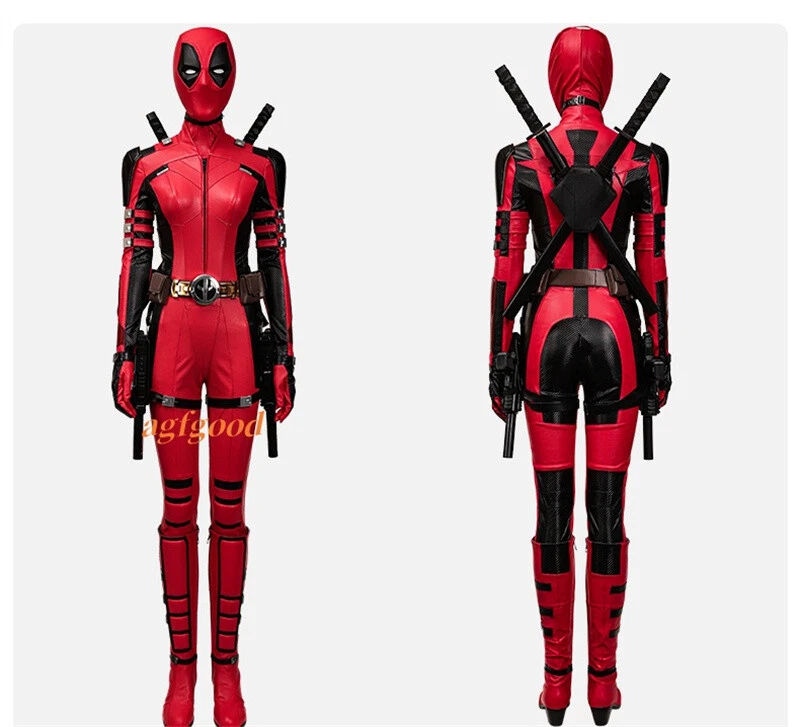 Deadpool 3 Lady Deadpool Wanda Wilson Cosplay Costume Jumpsuit Halloween Outfits - Image 2 of 4
