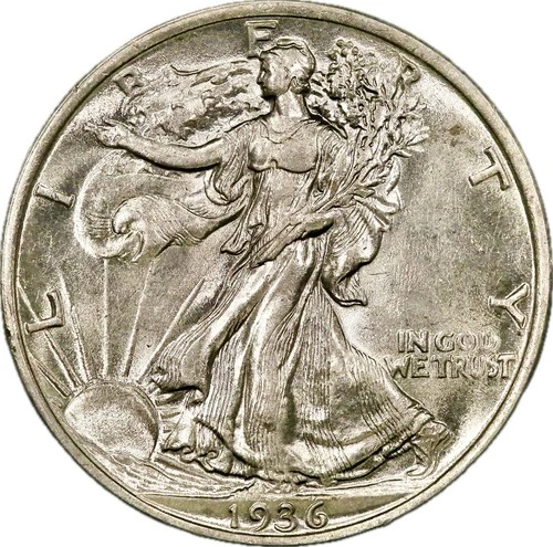 1936 Walking Liberty Half Dollar BU UNC Silver Coin A29