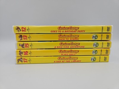 Lot Of 5 Curious George DVD Set Universal PBS Kids Educational