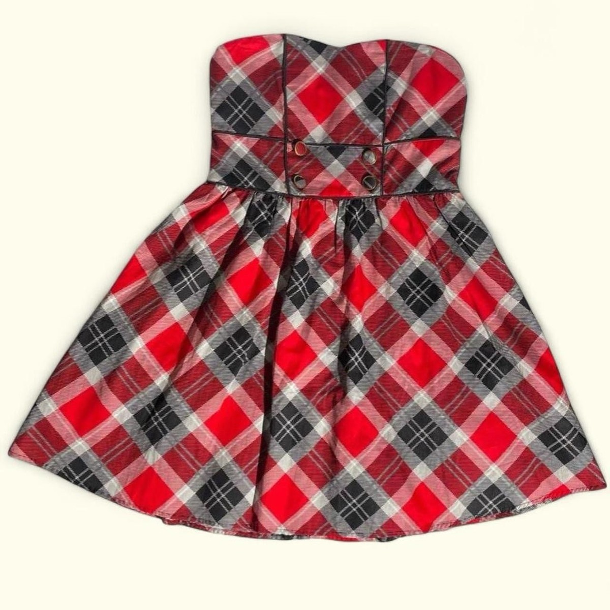Charlotte Russe Strapless Red Plaid A Line Mini Dress Punk Mall Goth Cotton Sz M | eBay Charlotte Russe Strapless Red Plaid A Line Mini Dress Punk Mall Goth Cotton Sz M | eBay